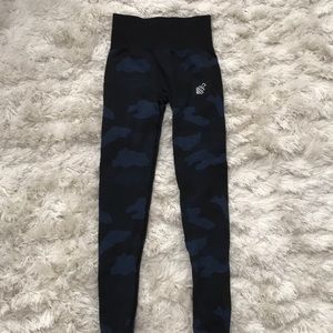 Flora seamless leggings - camo blue